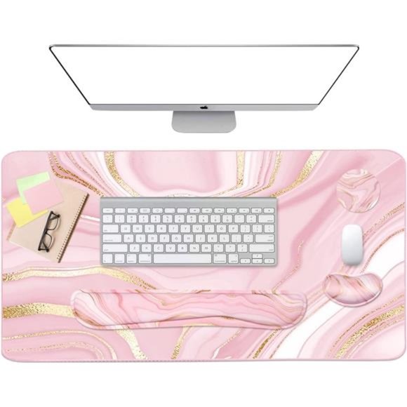 Keyboard Mouse Pad Set, Extended Mouse Pad+Keyboard Wrist Rest Support - Picture 4 of 6